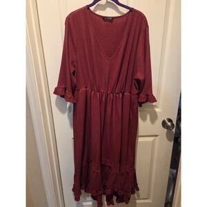 BloomChic Midi Burgundy Dress Sz 14-16